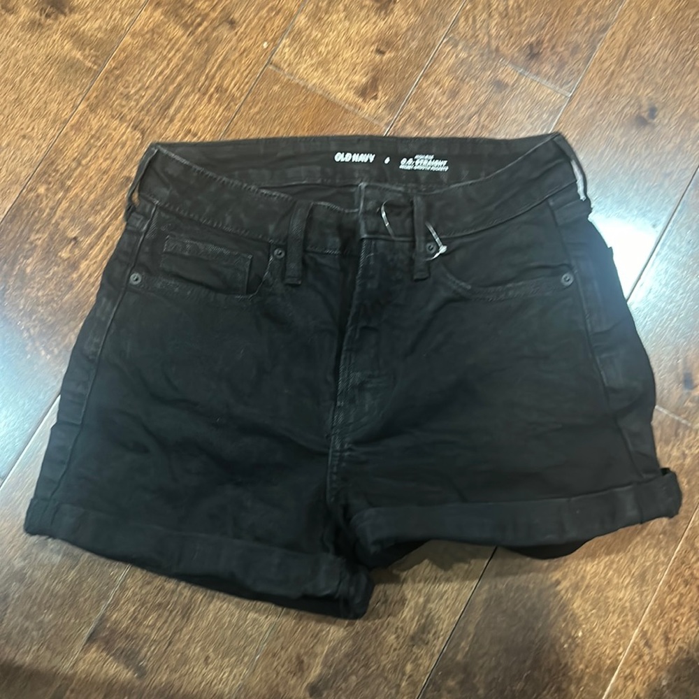 Old navy black high waisted jean shorts